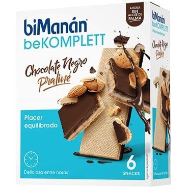 Bimanan Snack Chocolate Negro Y Praline 20 G 6 Biscuits