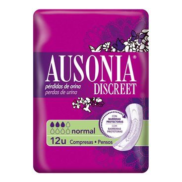 Absorb Inc Orina Muy Ligera Ausonia Discreet Normal 12 U