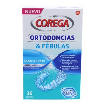 Corega Ortodoncias & Ferulas 36 Tabletas Limpiadoras