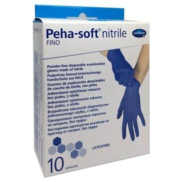 Peha-Soft Luvas de nitrilo descartáveis Fino 10 Unidades Talla L