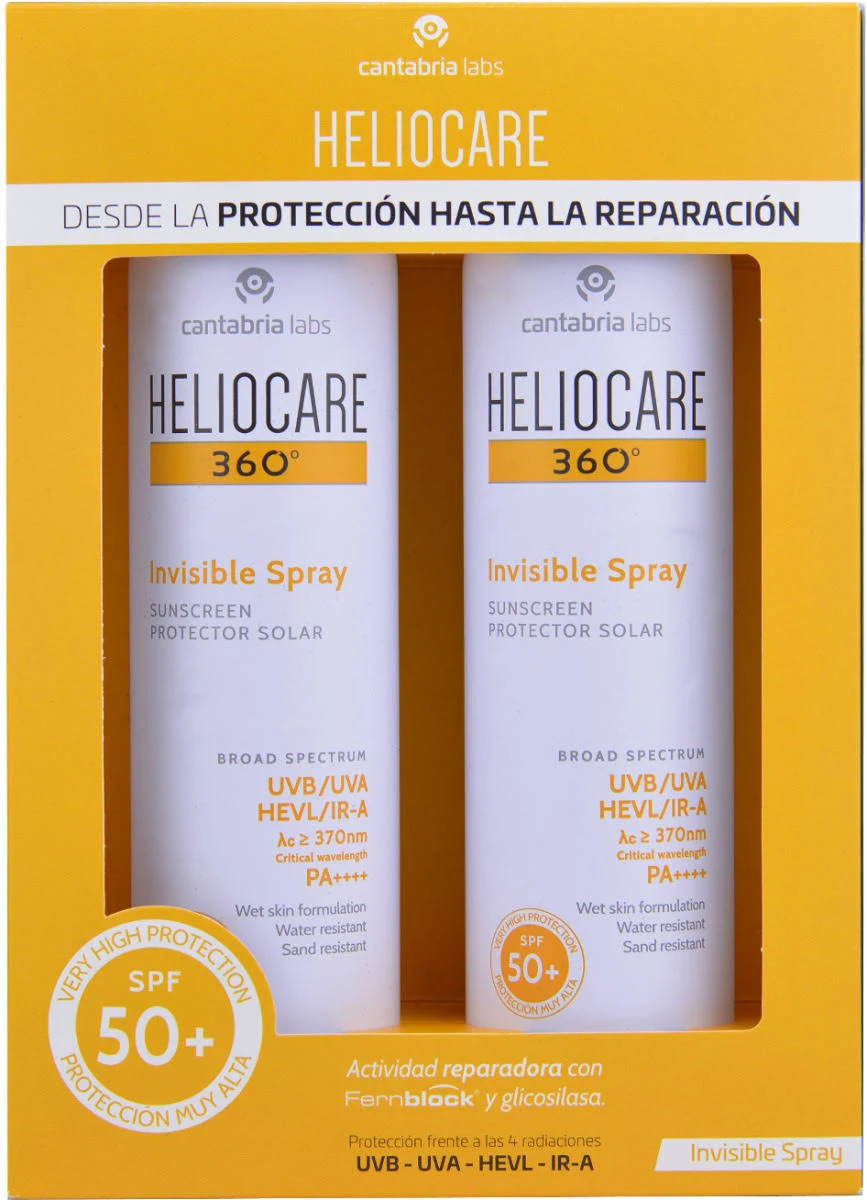 Opiniones sobre Heliocare 360 Spray Invisible SPF 50 Pack Duplo, Heliocare