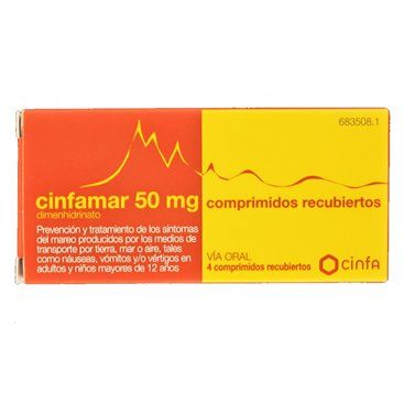 Cinfamar 50 Mg 4 Comprimidos revestidos