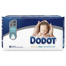 Dodot Pro Sensitive Talla 0 menos 3 Kg 38 Fraldas