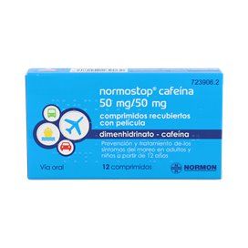 Normostop Cafeina 50 Mg/50 Mg 12 Comprimidos Revestidos