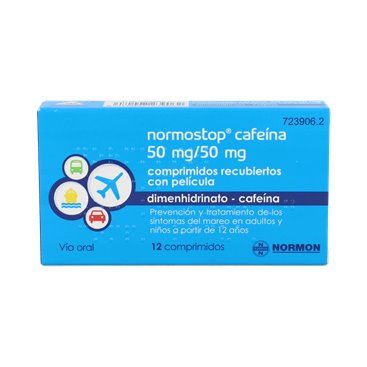 Normostop Cafeina 50 Mg/50 Mg 12 Comprimidos Revestidos