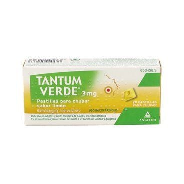 Tantum Verde 3 Mg 20 Pastillas Para Chupar Limon