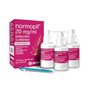 Normopil 20Mg/Ml Solução Cutânea 90Ml 3 Frascos