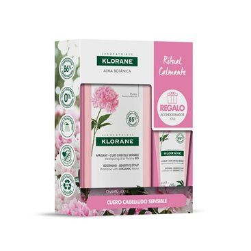 Klorane Champu Calmante Peonia Bio 500Ml + Acondicionador A La Peonia 50Ml