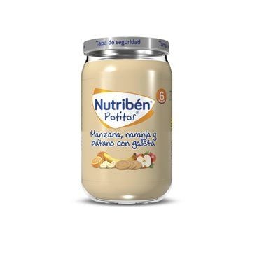 Nutriben Maçã Laranja Banana e Bolacha Potito 235 G