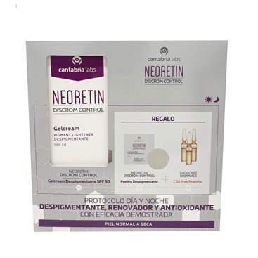 Neoretin Discrom Gelcream SPF50 40Ml + Peeling + 3x Endocare C Oil Free Ampoules