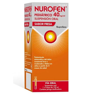 Pediátrico Nurofen 40 Mg/Ml Suspensão Oral 1 Frasco 150 Ml (Sabor Morango)