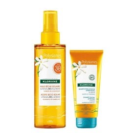 Polysianes Sun Dry Oil Spf 30 200Ml+ Shower Shampoo Aprés-Soleil 75Ml