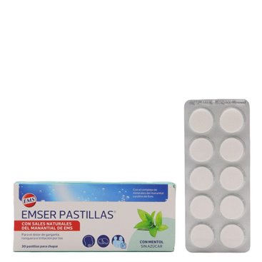 Emser Con Mentol Sin Azucar 30 Pastillas Para Chupar