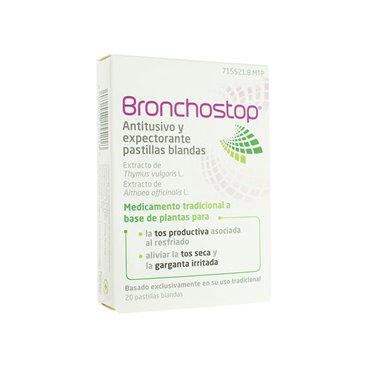 Bronchostop Antitússico e Expectorante 20 Comprimidos Suaves