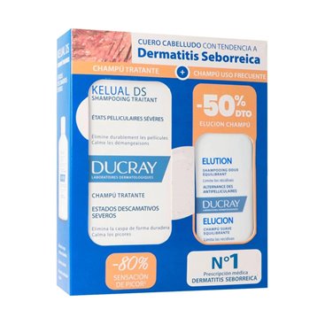 Ducray Kelual DS Shampoo 100Ml + Elution Shampoo 200Ml