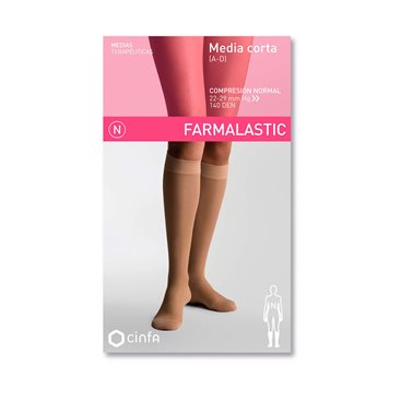 Farmalastic Media Corta (A-D) Compresion Normal Talla Reina Plus