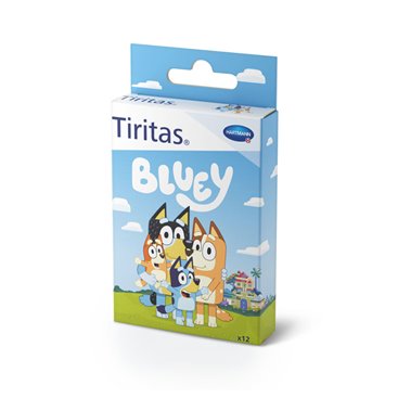 Tiritas Bluey Aposito Adhesivo 12 Unidades 3 Tamaños