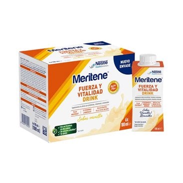 Meritene Fuerza Y Vitalidad Drink 6x180 Ml Sabor Vainilla