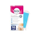 Veet Pure 16 Bandas Cera Depilatoria + 2 lenços 