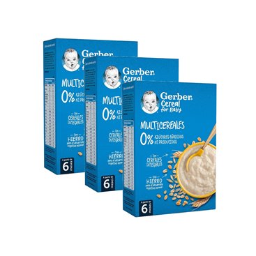 Gerber Multicereais 0% Açúcares Adicionados 3x270 G