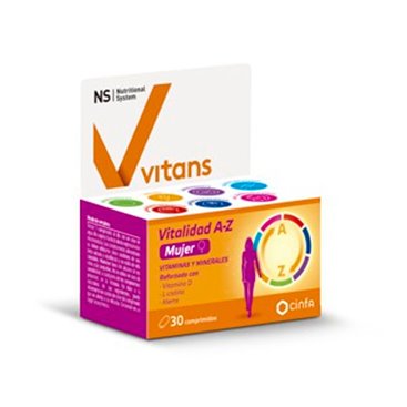 Ns Vitans Vitalidade A-Z Mulher 30 Comprimidos