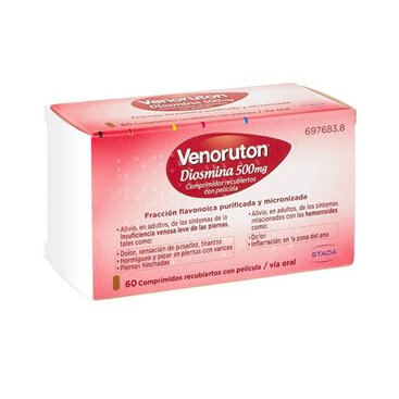 Venoruton Diosmin 500mg 60 Tablets