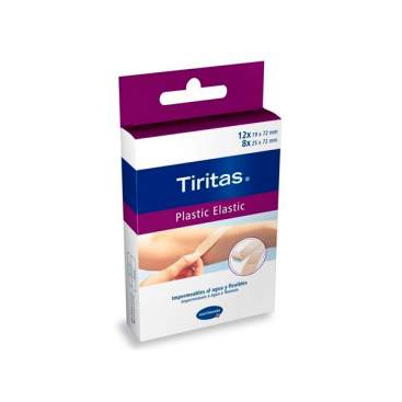 Tiritas Plastic Aposito Adhesivo Elastic Surtido 20 U (19 X72 12U /25 X72 8 U)