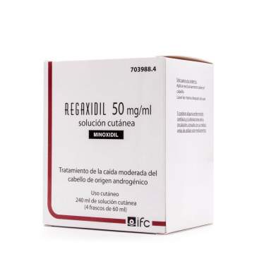 Regaxidil 50 Mg/Ml Solucion Cutanea 4 Frascos 60 Ml