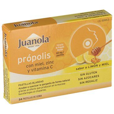 Juanola Pastillas Blandas Propolis Vit C Zinc 48 G Limon Y Miel