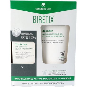 Biretix Triactive Gel Anti Imperfecciones 50Ml + Limpiador 150Ml